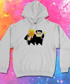 Donald Trump And Kim Jong Un Pixelated Hoodie