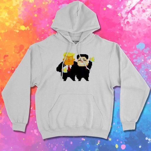 Donald Trump And Kim Jong Un Pixelated Hoodie