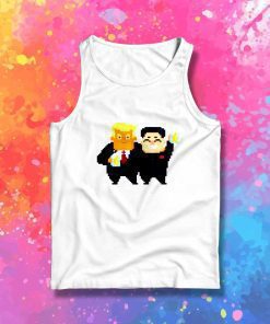 Donald Trump And Kim Jong Un Pixelated Tank Top