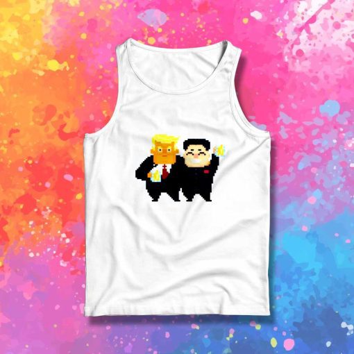 Donald Trump And Kim Jong Un Pixelated Tank Top