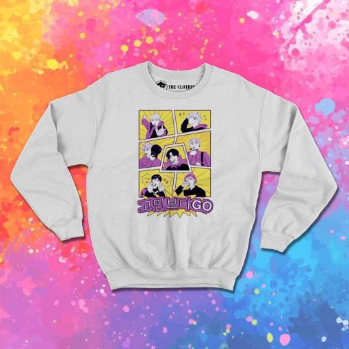 Go Go BTS Comic Panel Sweatshirt