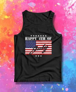 Happy 4th Of July American Flag Tank Top