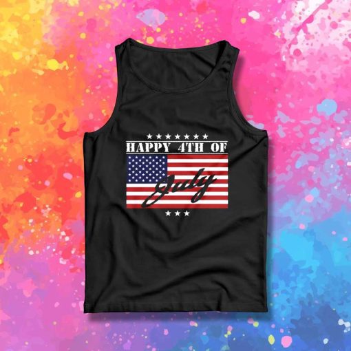Happy 4th Of July American Flag Tank Top