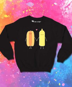 Hot Dog And Mustard Love Couple Sweatshirt