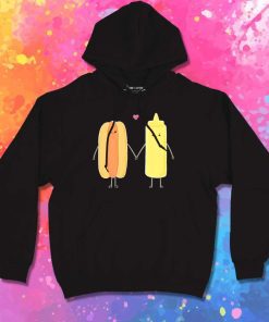 Hot Dog And Mustard Love Couple Hoodie