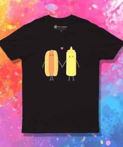 Hot Dog And Mustard Love Couple T-Shirt