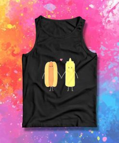 Hot Dog And Mustard Love Couple Tank Top