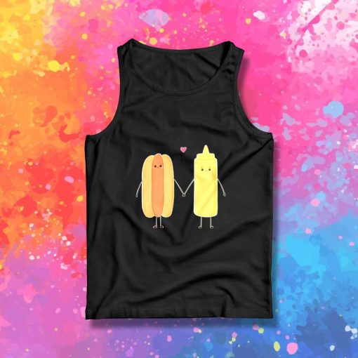 Hot Dog And Mustard Love Couple Tank Top