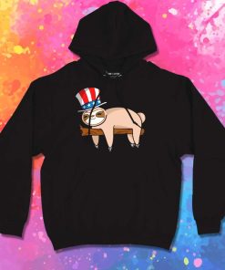 Patriot Sloth American Independence Day Hoodie