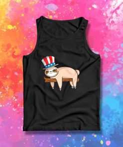 Patriot Sloth American Independence Day Tank Top