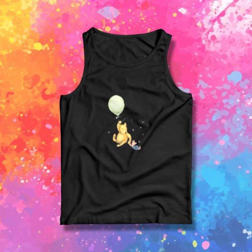 Pooh And Piglet Flying Balloon Tank Top