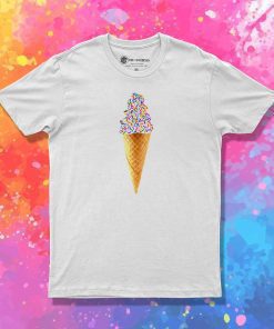 Rainbow Sprinkle Cone Ice Cream T-Shirt