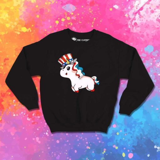 Rainbow Unicorn American Independence Day Sweatshirt