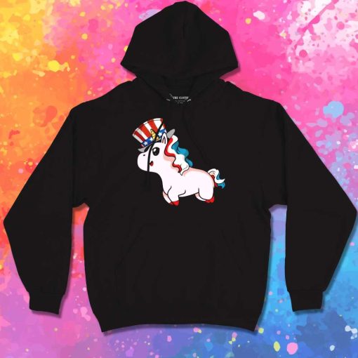 Rainbow Unicorn American Independence Day Hoodie