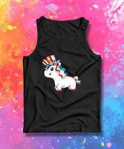 Rainbow Unicorn American Independence Day Tank Top