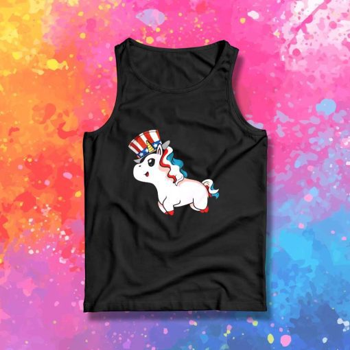 Rainbow Unicorn American Independence Day Tank Top