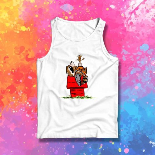 Rocket And Groot Snoopy House Tank Top