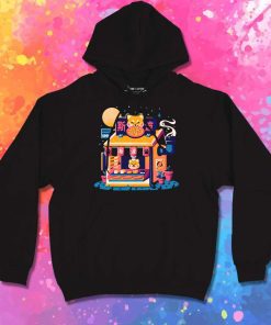 Shiba Inu Hut Pizza Shop Hoodie