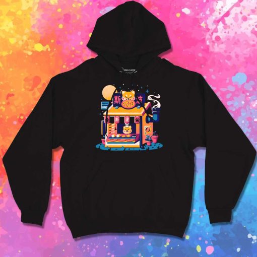 Shiba Inu Hut Pizza Shop Hoodie