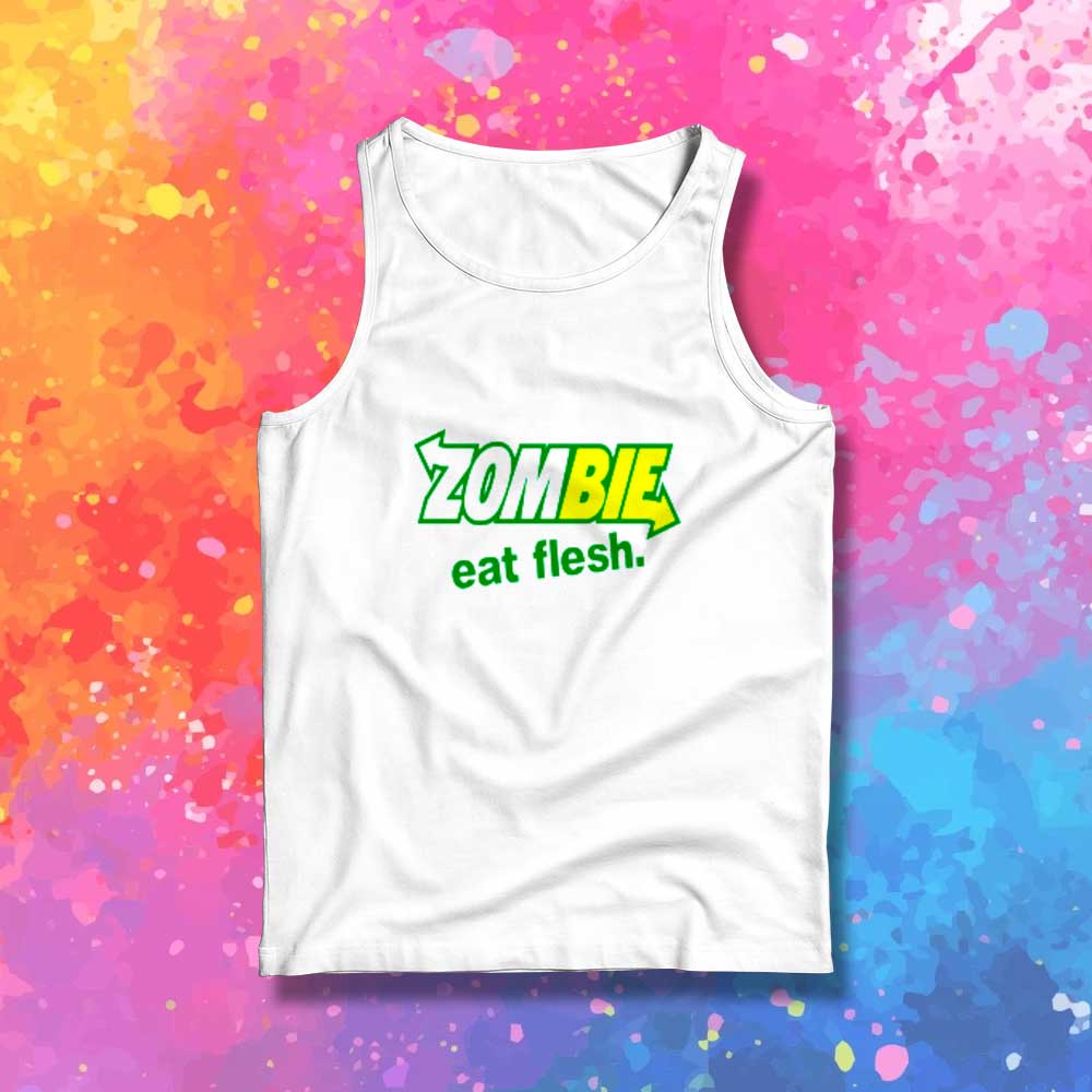 Subway Zombie Eat Flesh Tank Top
