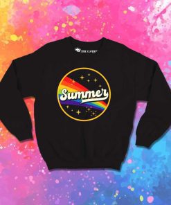 Summer Rainbow In Space Sweatshirt