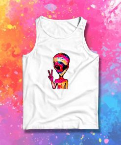 Alien Peace Hand Sign Tank Top