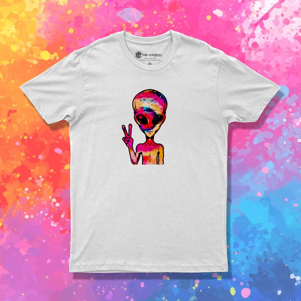 Alien Peace Hand Sign T-Shirt
