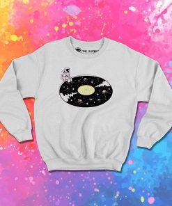 Astronaut Space Vinyl Record Sweatshirt