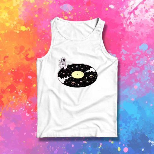Astronaut Space Vinyl Record Tank Top