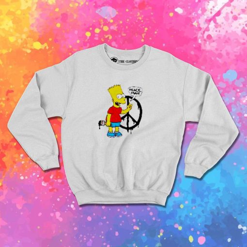 Bart Simpsons Peace Man Sweatshirt