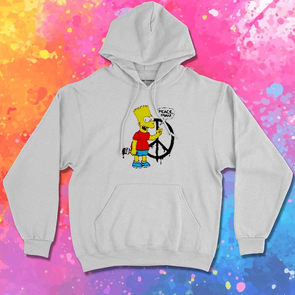 Bart Simpsons Peace Man Hoodie