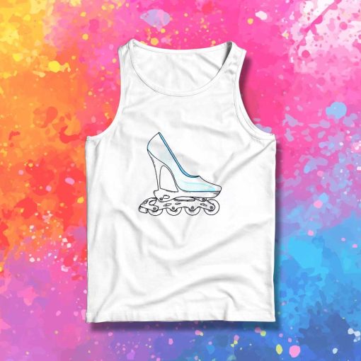 Cinderella Roller Glass Shoes Tank Top