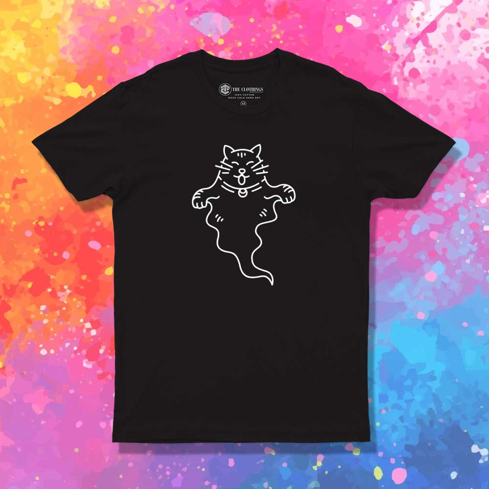 Cute Cat Ghost Ectoplasm T-Shirt
