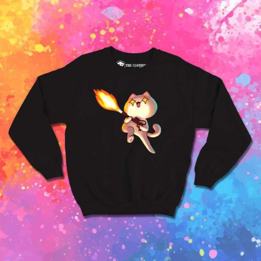 Flamethrower White Cat Sweatshirt