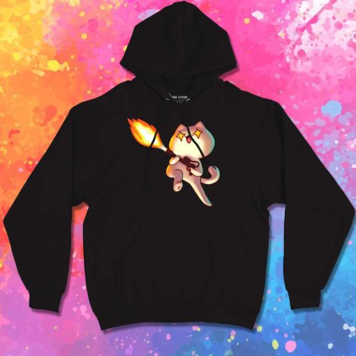 Flamethrower White Cat Hoodie