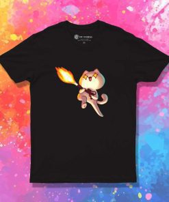 Flamethrower White Cat T-Shirt