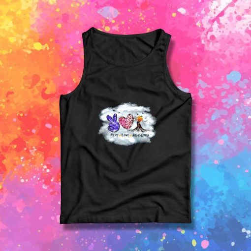 Halloween Peace Love Jack O Lantern Tank Top