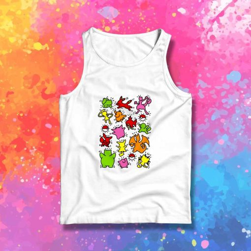 Haring Pokemon Painting Tank Top