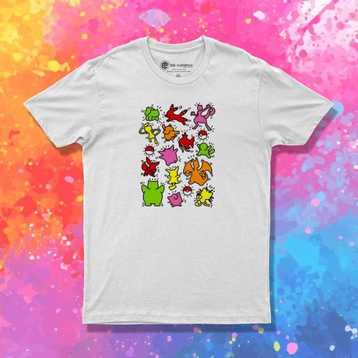 Haring Pokemon Painting T-Shirt