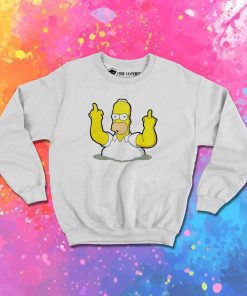 Homer Simpson Middle Fingers Sweatshirt
