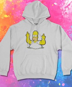 Homer Simpson Middle Fingers Hoodie