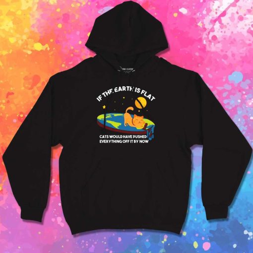 If The Earth Is Flat Cats Play Hoodie