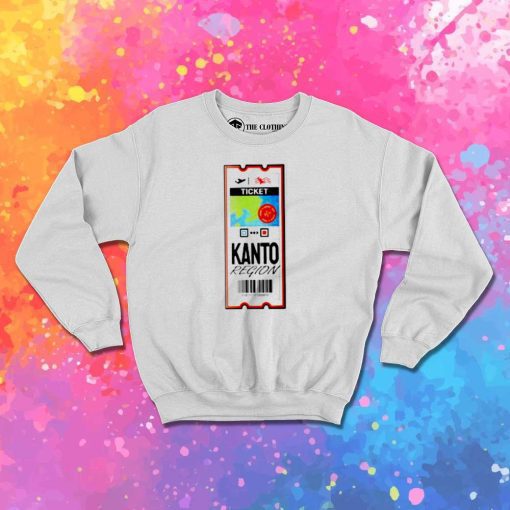 Kanto Region Airplane Ticket Sweatshirt