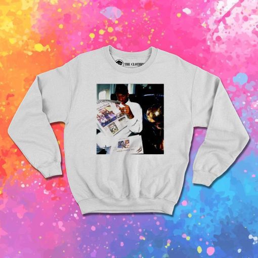 Kobe Bryant Reading Paper Sweatshirt