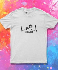 Shiba Inu Paws Heartbeat T-Shirt