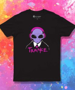 Trance Alien With Headphones T-Shirt