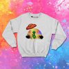 Alien Mushroom UFO Halloween Rainbow Sweatshirt