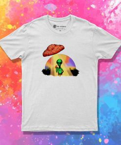 Alien Mushroom UFO Halloween Rainbow T-Shirt