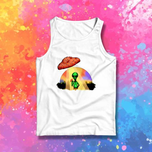 Alien Mushroom UFO Halloween Rainbow Tank Top