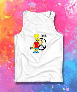 Bart Simpsons Peace Man Tank Top